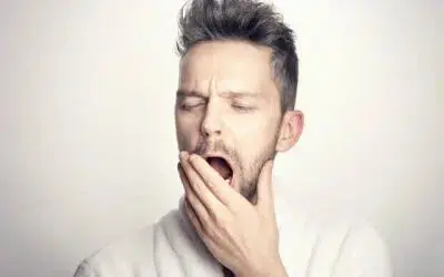 man yawning
